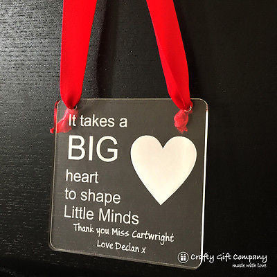 Personalised thank you Plaque / Coaster , End of Term, Leaving Present