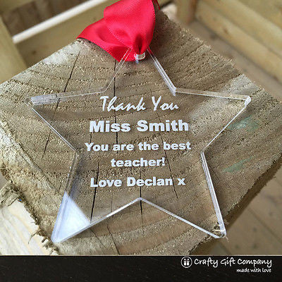 Teacher Gift Star - Personalised thank you End of Term, Leaving Present