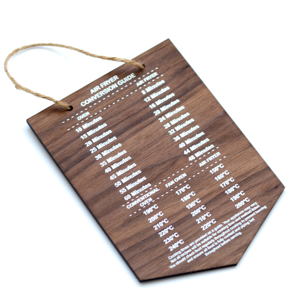 Air Fryer conversion chart guide wall plaque gift