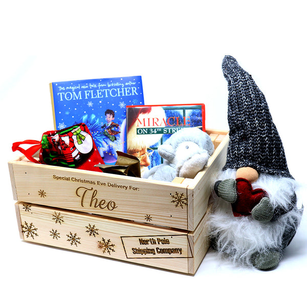Wooden Christmas Eve Box Crate