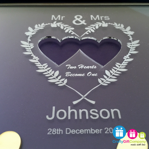 100 heart Wedding heart drop box guest book REPLACEMENT COVER ONLY