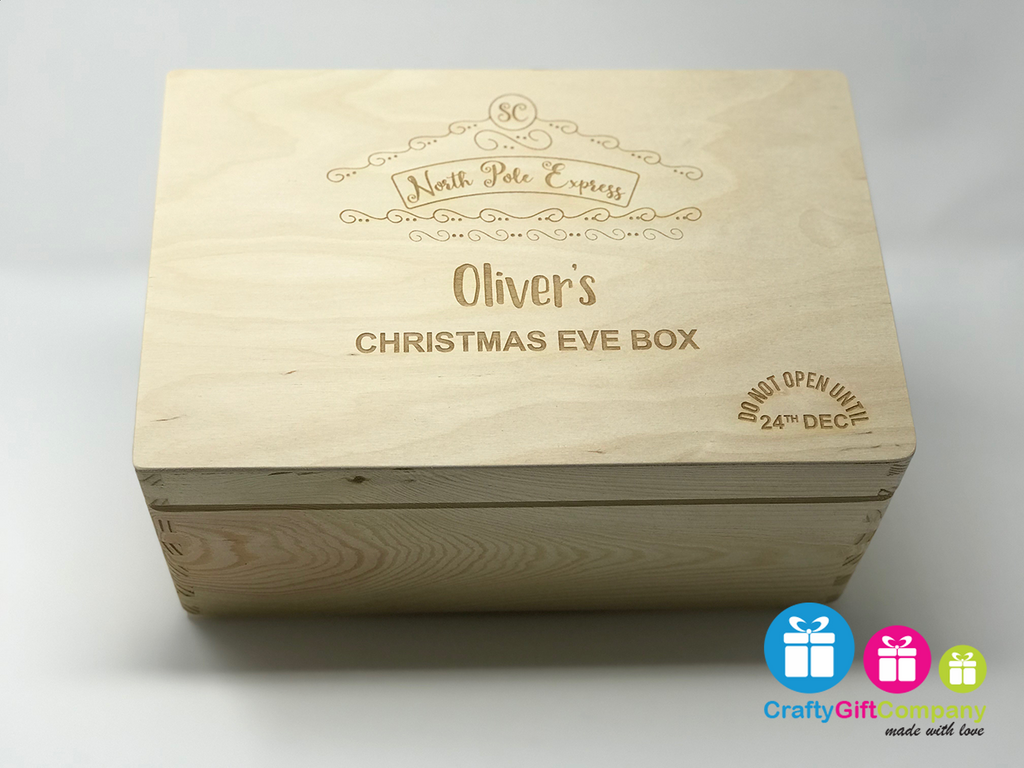 Wooden Christmas Eve Box & Free Santa Key (Polar Express)