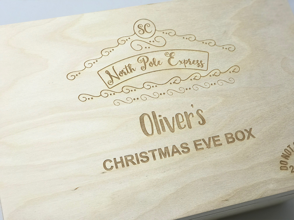 Wooden Christmas Eve Box & Free Santa Key (Polar Express)