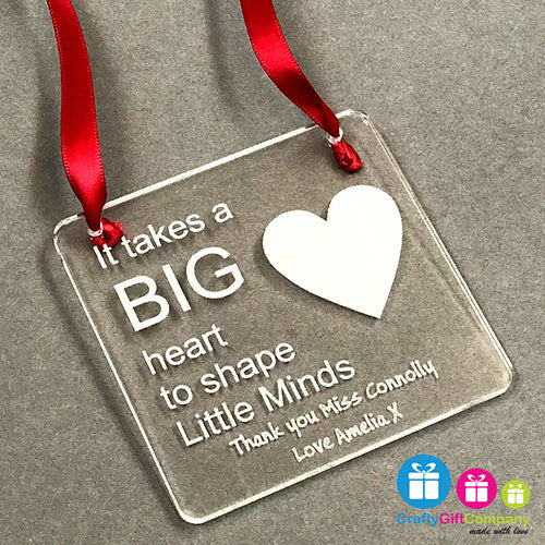 Personalised thank you Plaque / Coaster , End of Term, Leaving Present