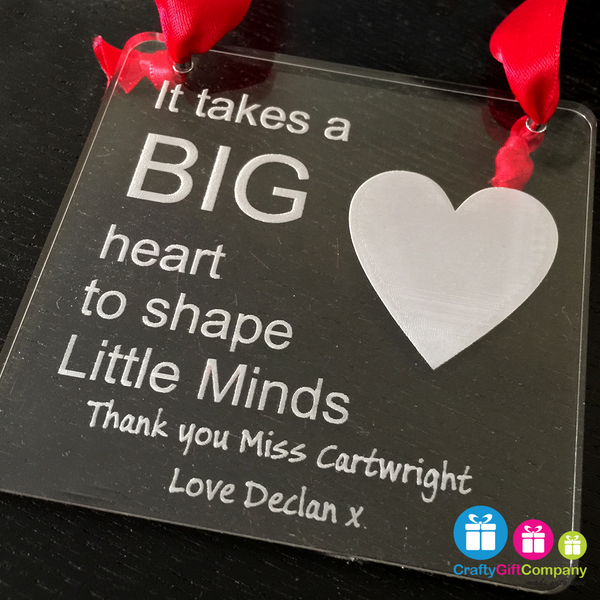 Personalised thank you Plaque / Coaster , End of Term, Leaving Present
