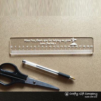 Unique Teacher Gift - Personalised Acrylic Ruler - End of term gift