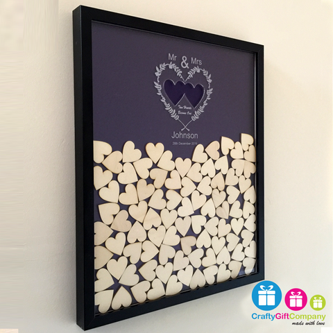 100 heart Wedding heart drop box guest book REPLACEMENT COVER ONLY