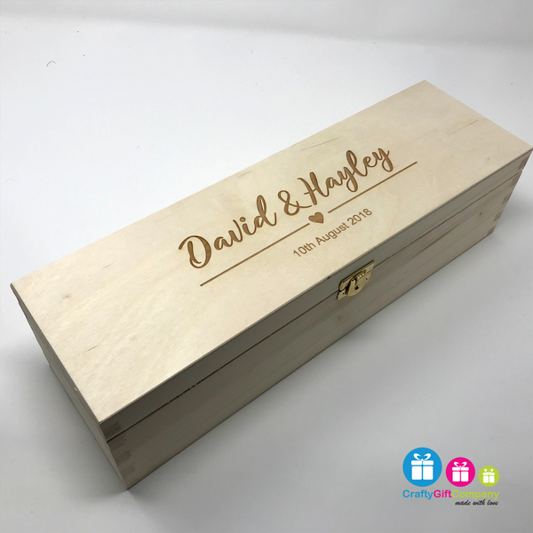 Personalised Wedding Guest Book  with hearts, box and sign (Design 1)