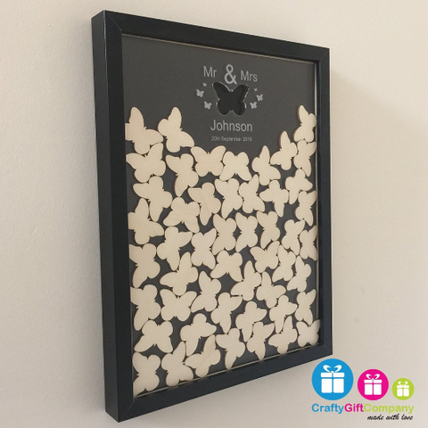 110 Butterfly Wedding drop box guest book REPLACEMENT COVER ONLY