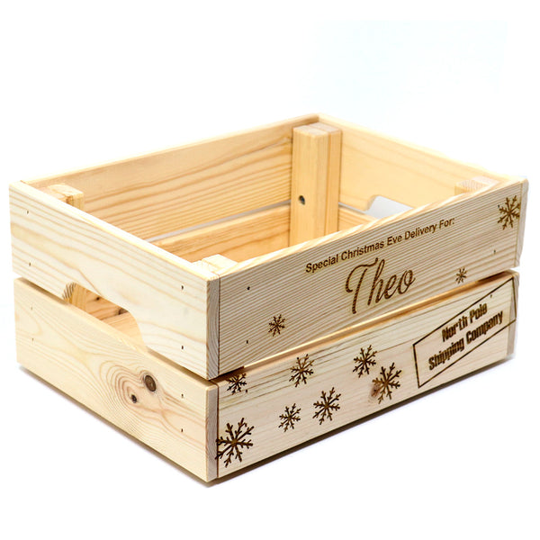 Wooden Christmas Eve Box Crate